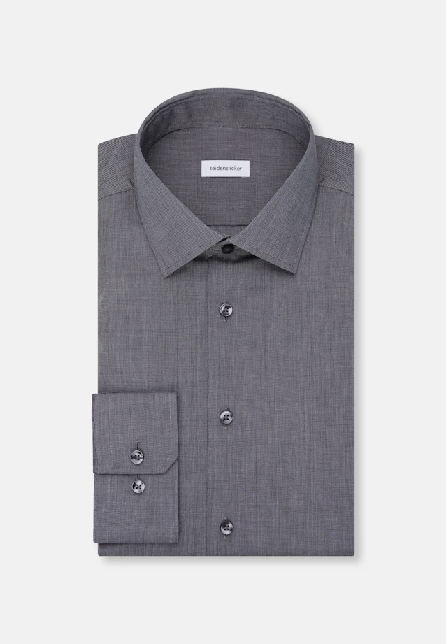 Shaped Business Hemd Uni in Grau |  Seidensticker Onlineshop