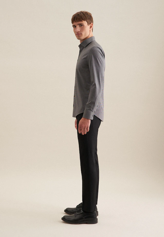 Shaped Business shirt Uni in Grey |  Seidensticker Onlineshop