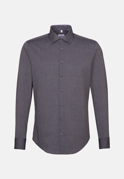 Shaped Business Hemd Uni in Grau |  Seidensticker Onlineshop