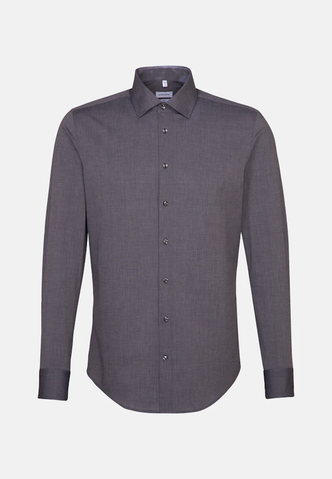 Shaped Business Hemd Uni in Grau | Seidensticker Onlineshop