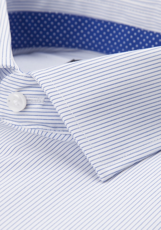 Regular Business Hemd Streifen in Mittelblau | Seidensticker Onlineshop