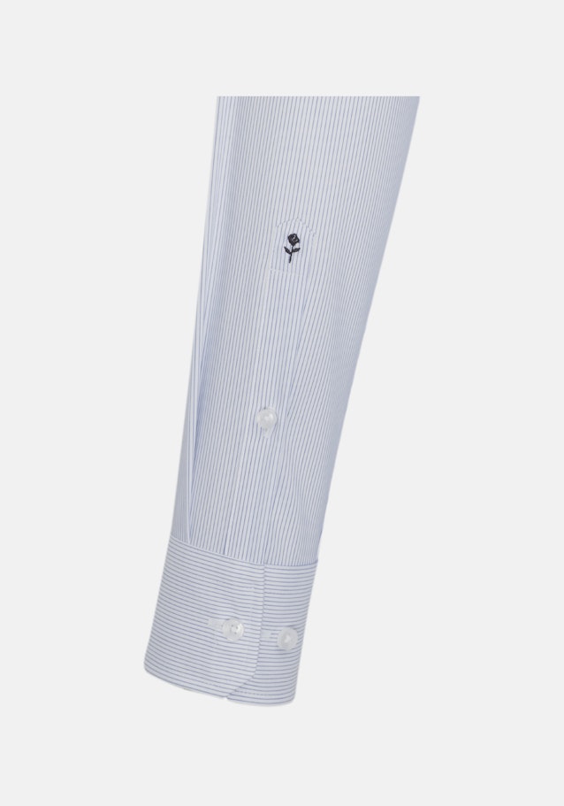 Regular Business Hemd Streifen in Mittelblau | Seidensticker Onlineshop