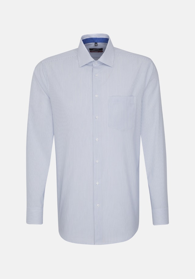 Non-iron Poplin Business Shirt in Regular with Kent-Collar in Medium Blue |  Seidensticker Onlineshop