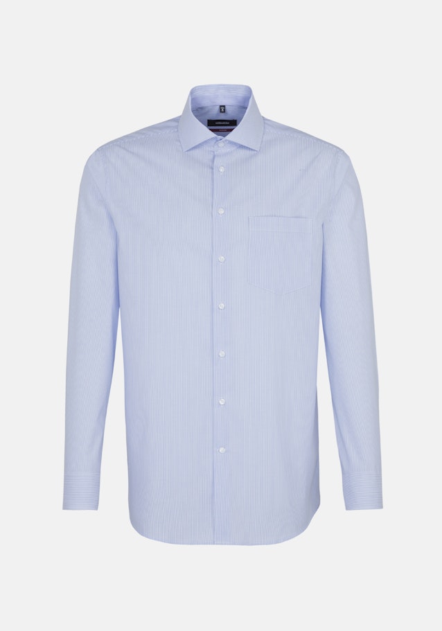 Non-iron Poplin Business Shirt in Regular with Kent-Collar in Light Blue |  Seidensticker Onlineshop