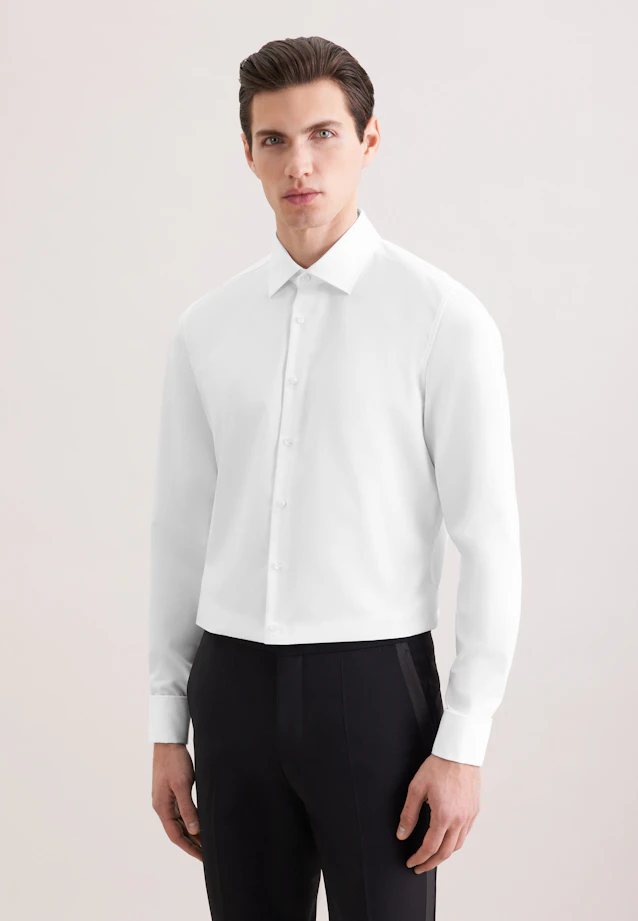 Shaped Business Hemd Uni in Weiß |  Seidensticker Onlineshop