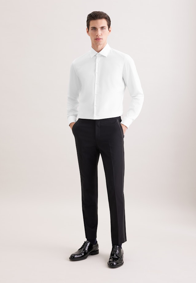 Shaped Business Hemd Uni in Weiß |  Seidensticker Onlineshop