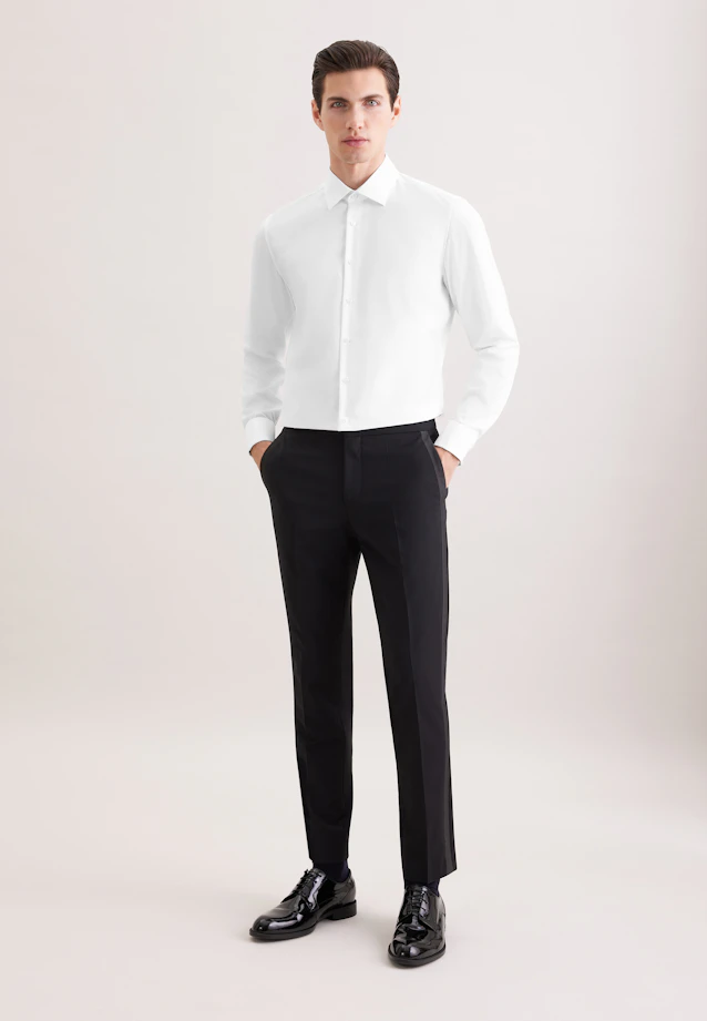 Shaped Business shirt Uni in White |  Seidensticker Onlineshop
