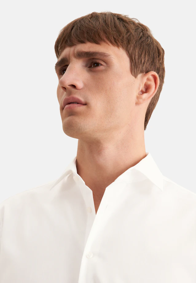 Shaped Business shirt Uni in Ecru |  Seidensticker Onlineshop