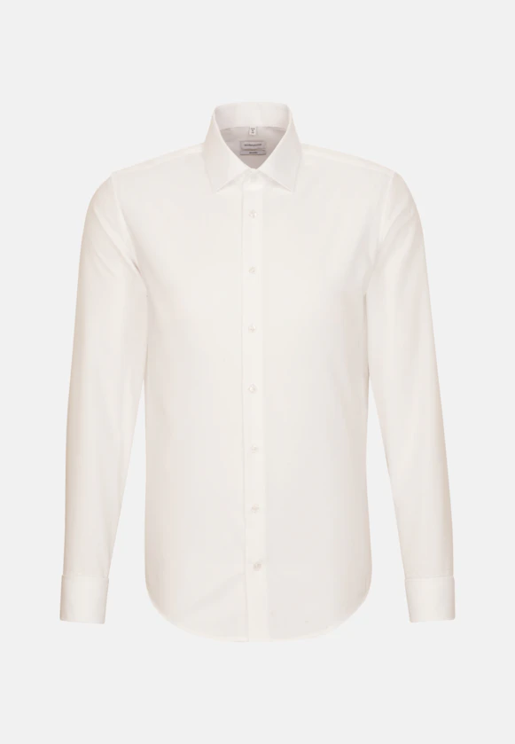 Shaped Business Hemd Uni in Ecru |  Seidensticker Onlineshop