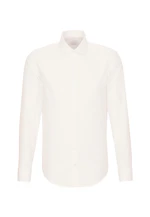 Shaped Business shirt Uni in Ecru |  Seidensticker Onlineshop