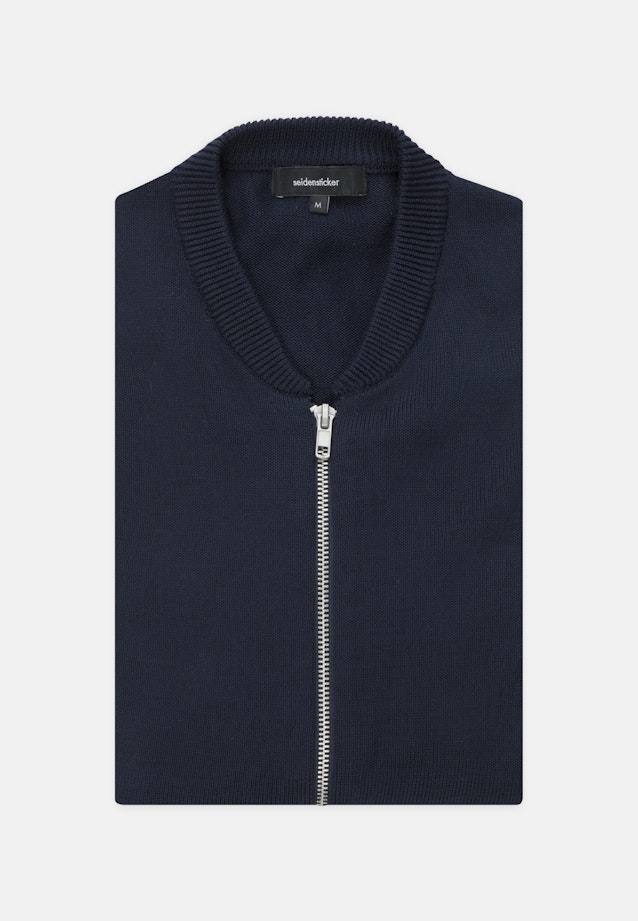Shaped Knit Bomber Uni in Dark Blue |  Seidensticker Onlineshop