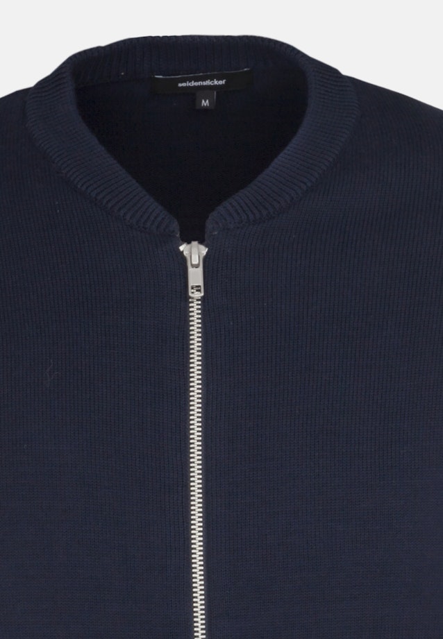 Shaped Knit Bomber Uni in Dark Blue |  Seidensticker Onlineshop