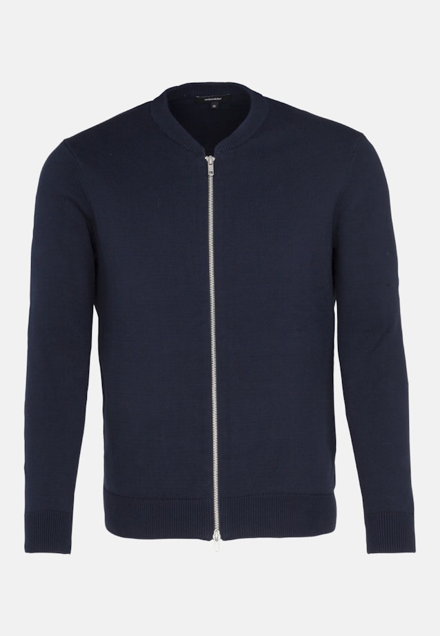 Shaped Knit Bomber Uni in Dark Blue |  Seidensticker Onlineshop