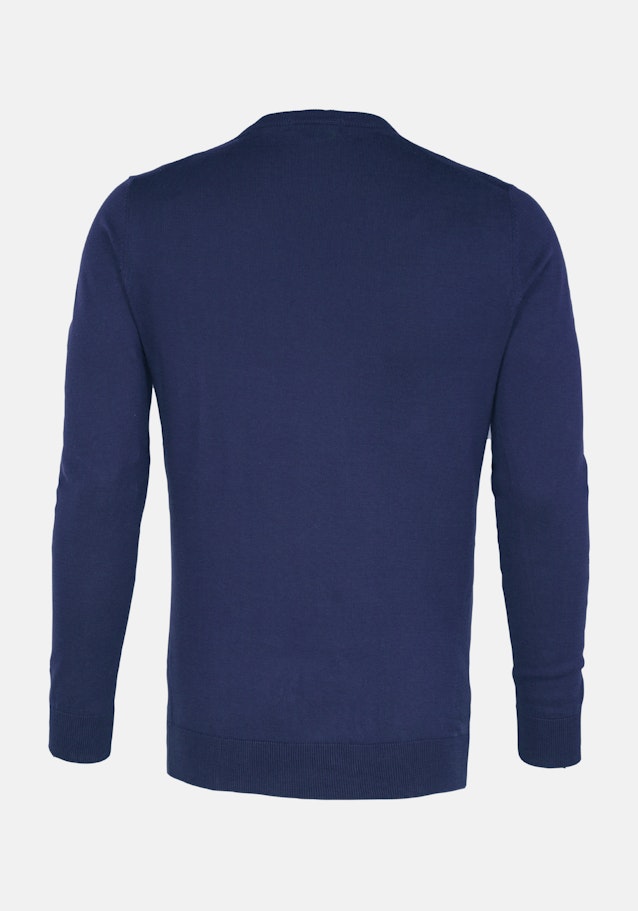 Pullover Encolure Ronde in Bleu Moyen |  Seidensticker Onlineshop
