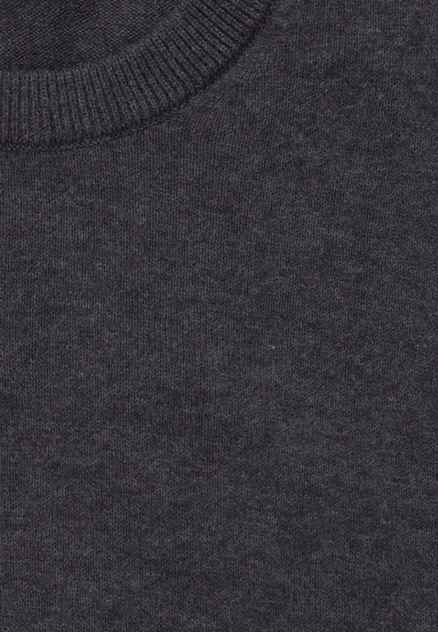 Rundhals Pullover Uni in Grau |  Seidensticker Onlineshop