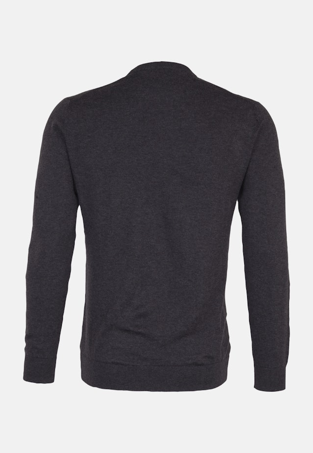 Rundhals Pullover Uni in Grau |  Seidensticker Onlineshop