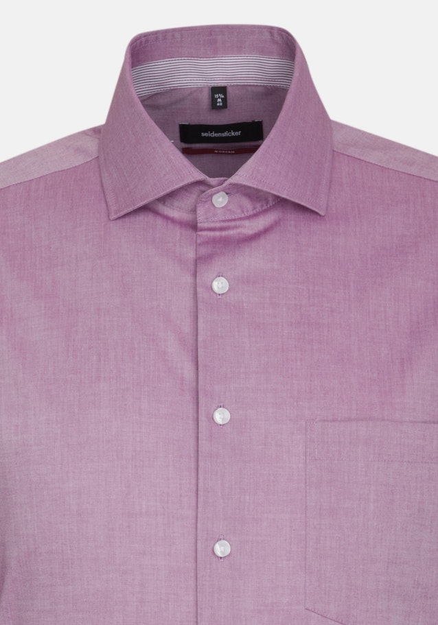 Non-iron Chambray Korte mouwen Business overhemd in Regular with Kentkraag in Paars |  Seidensticker Onlineshop