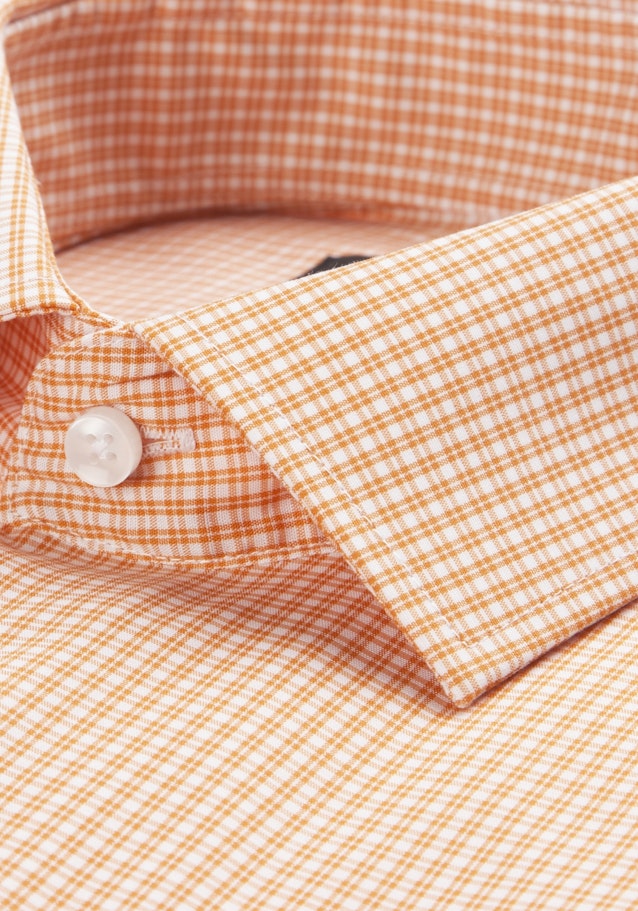 Non-iron Popeline Korte mouwen Business overhemd in Regular with Kentkraag in Oranje |  Seidensticker Onlineshop