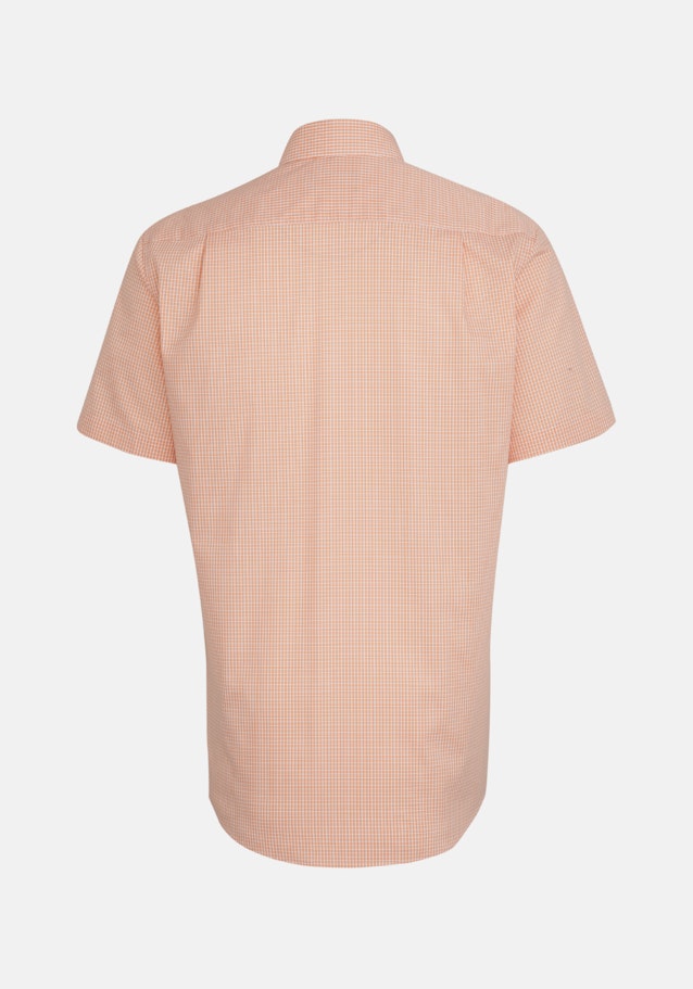 Non-iron Popeline Korte mouwen Business overhemd in Regular with Kentkraag in Oranje |  Seidensticker Onlineshop