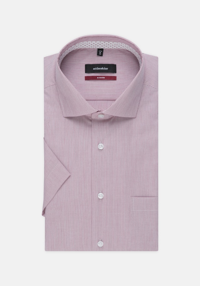 Non-iron Popeline Korte mouwen Business overhemd in Regular with Kentkraag in Rood |  Seidensticker Onlineshop