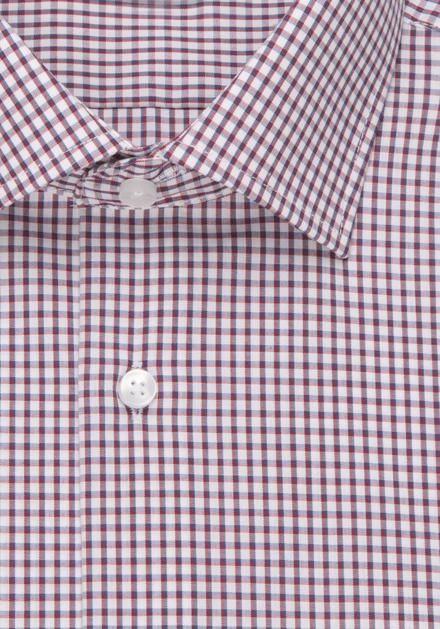 Bügelfreies Popeline Kurzarm Business Hemd in Regular mit Kentkragen in Rot |  Seidensticker Onlineshop