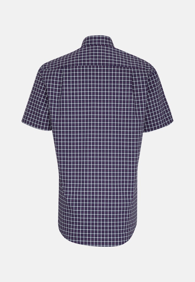 Non-iron Poplin Short sleeve Business Shirt in Regular with Button-Down-Collar in Dark Blue |  Seidensticker Onlineshop
