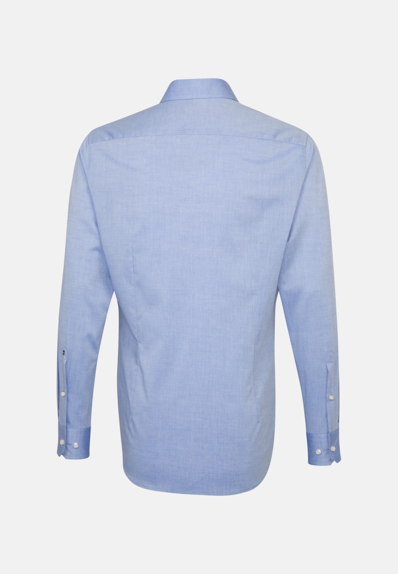 Non-iron Chambray Business Shirt in Shaped with Kent-Collar
