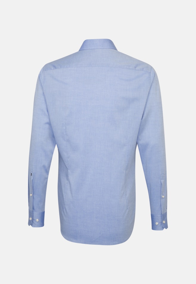 Non-iron Chambray Business Shirt in Shaped with Kent-Collar in Medium blue | Seidensticker online shop