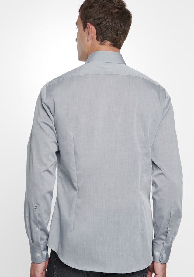 Chemise Business Shaped Chambray Col Kent in Gris | Seidensticker Onlineshop