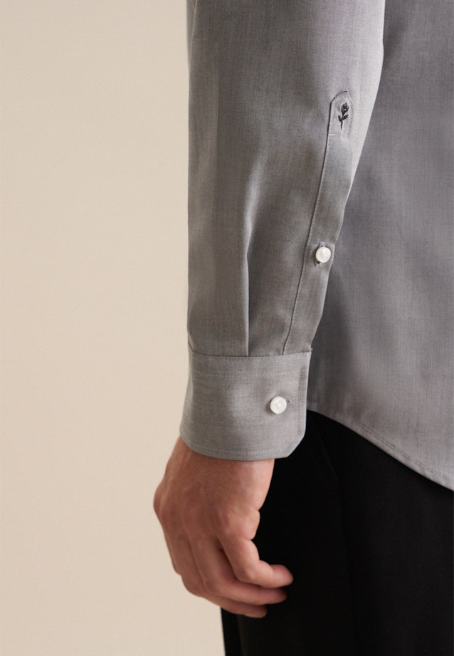 Shaped Business Hemd Uni in Grau |  Seidensticker Onlineshop