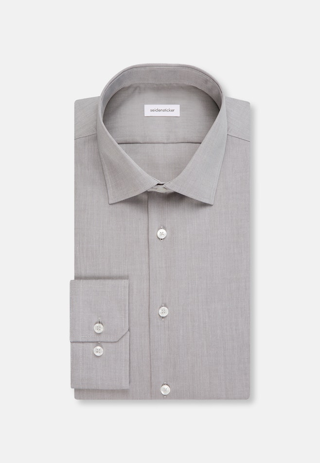 Shaped Business Hemd Uni in Grau | Seidensticker Onlineshop