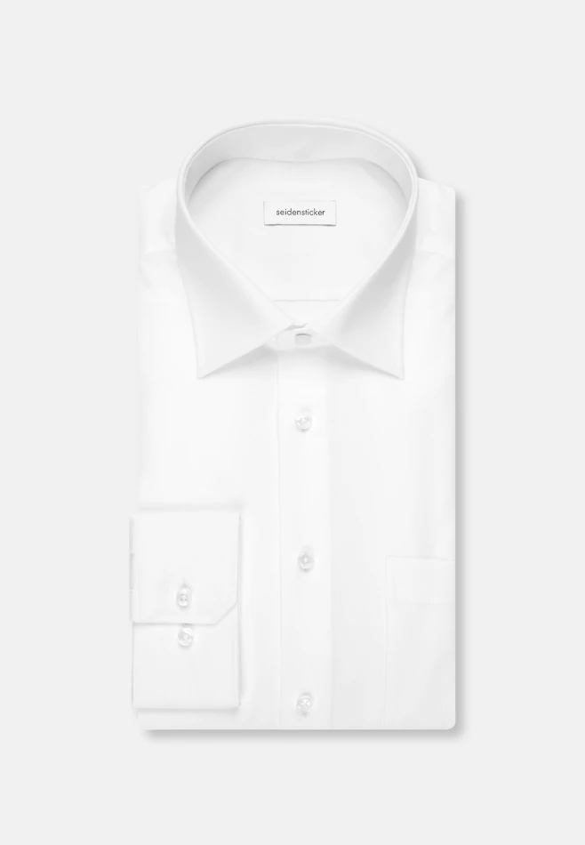 Comfort Chemise d'affaires Uni dans Blanc | Boutique en ligne Seidensticker