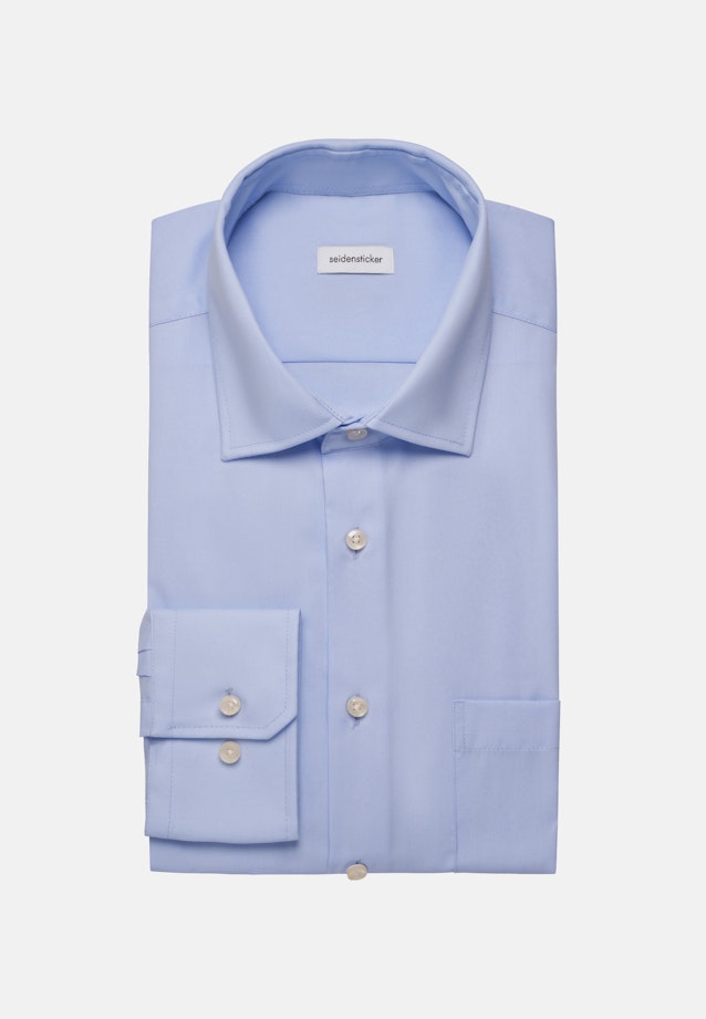 Non-iron Poplin Business Shirt in Comfort with Kent-Collar in Light Blue |  Seidensticker Onlineshop