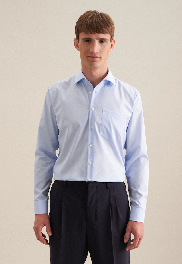 Comfort Business Hemd Uni in Hellblau |  Seidensticker Onlineshop