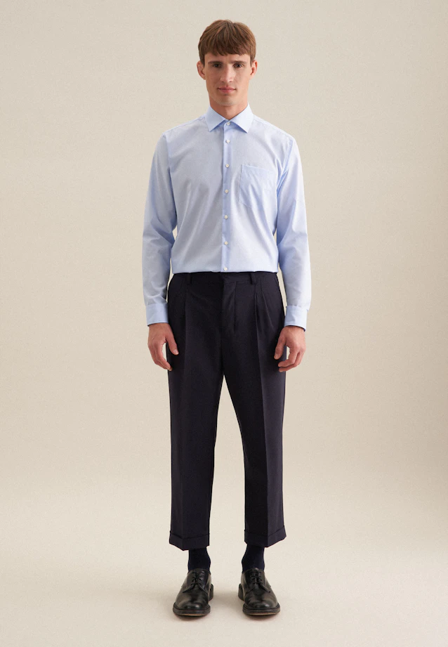 Comfort Chemise d'affaires Uni in Bleu Clair |  Seidensticker Onlineshop