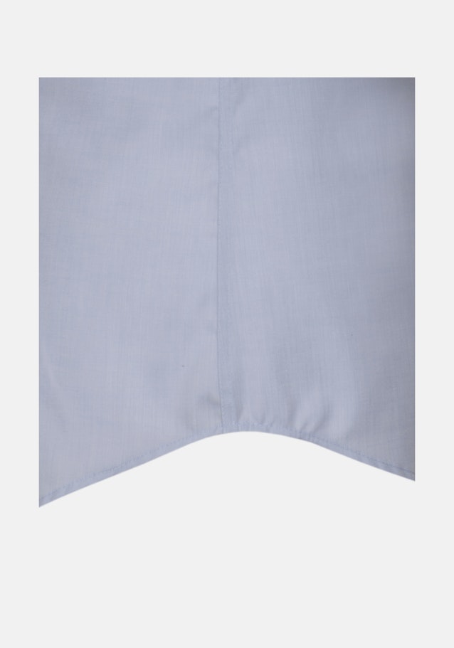 Non-iron Chambray korte arm Business overhemd in Shaped with Kentkraag in Middelmatig Blauw |  Seidensticker Onlineshop