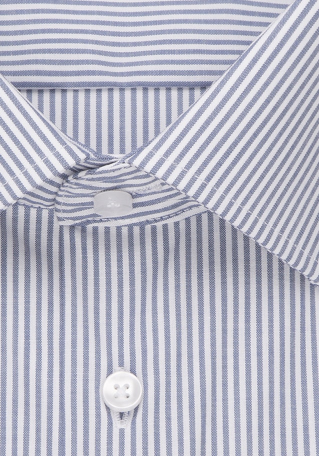 Non-iron Popeline Korte mouwen Business overhemd in Shaped with Kentkraag in Middelmatig Blauw |  Seidensticker Onlineshop