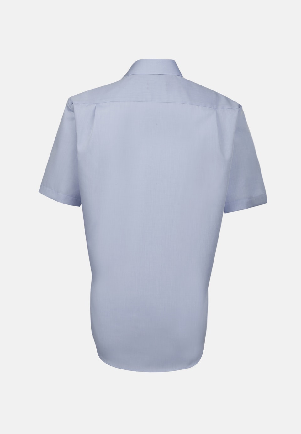 Bügelfreies Chambray Kurzarm Business Hemd in Comfort mit Kentkragen in Mittelblau |  Seidensticker Onlineshop