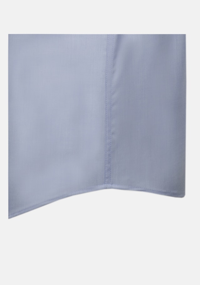 Non-iron Chambray Korte mouwen Business overhemd in Comfort with Kentkraag in Middelmatig Blauw |  Seidensticker Onlineshop