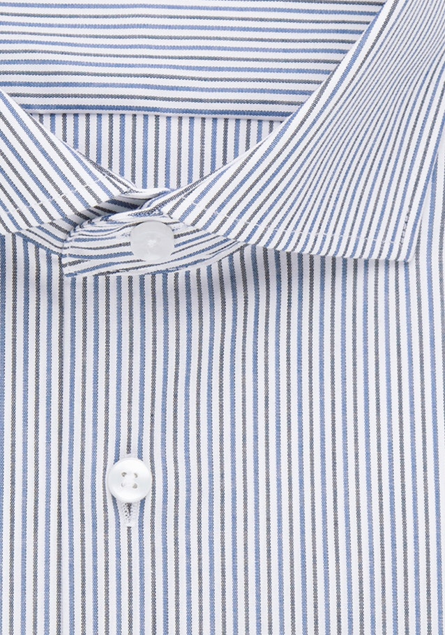 Non-iron Popeline Business overhemd in Regular with Kentkraag in Middelmatig Blauw |  Seidensticker Onlineshop
