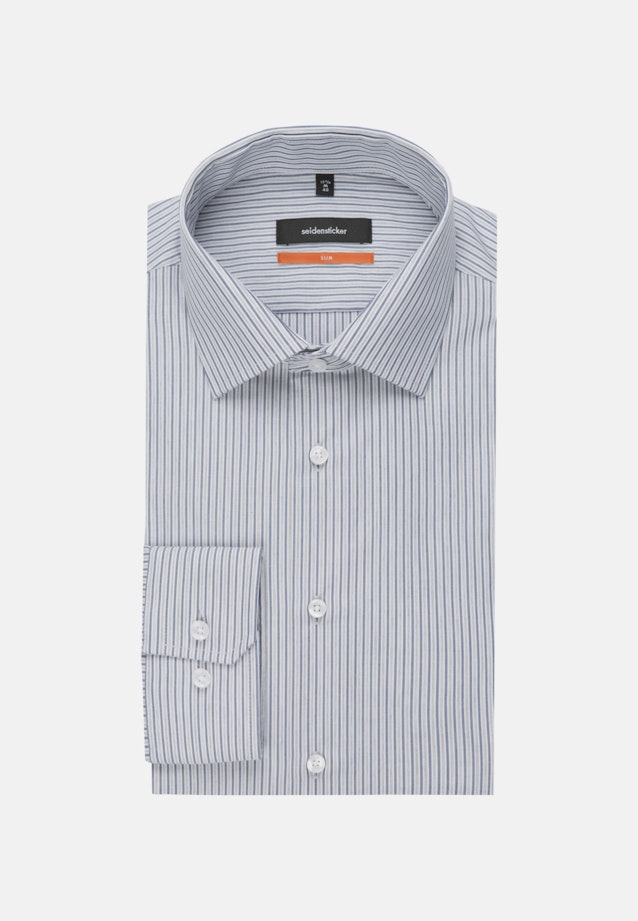 Easy-iron Poplin Business Shirt in Slim with Kent-Collar in Medium Blue |  Seidensticker Onlineshop