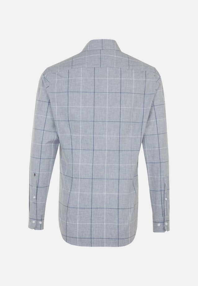 Bügelleichtes Melange Garne Business Hemd in Slim mit Kentkragen in Grau |  Seidensticker Onlineshop