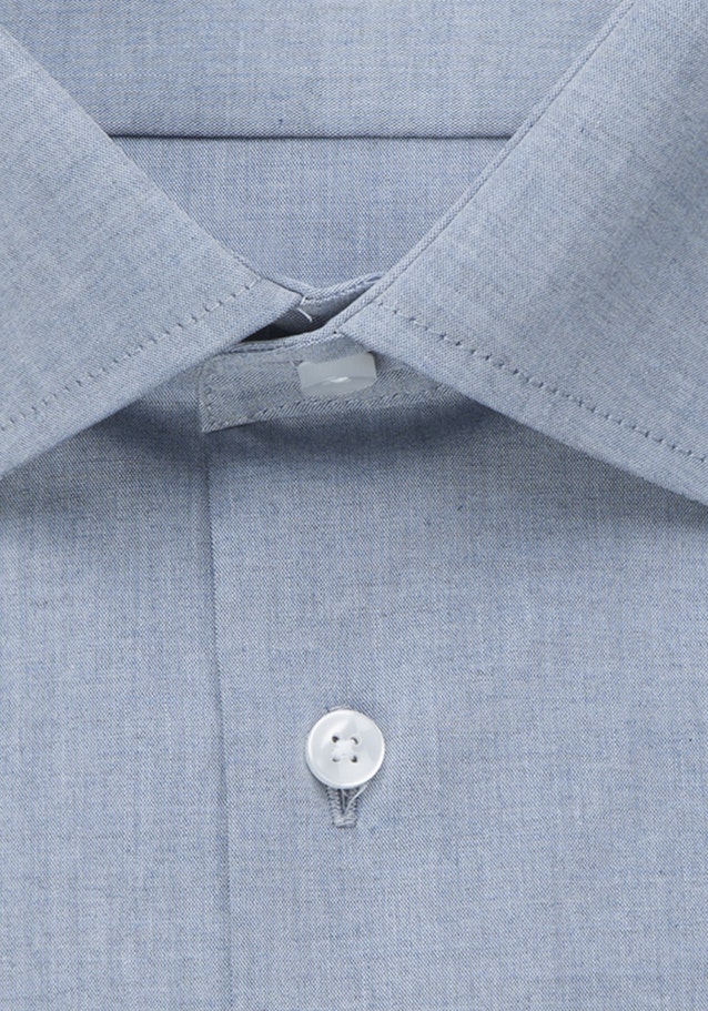 Easy-iron Melange yarns Business Shirt in Slim with Kent-Collar in Medium Blue |  Seidensticker Onlineshop