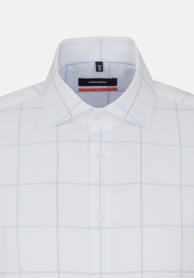 Easy-iron Melange Garne Business overhemd in Slim with Kentkraag in Lichtblauw |  Seidensticker Onlineshop