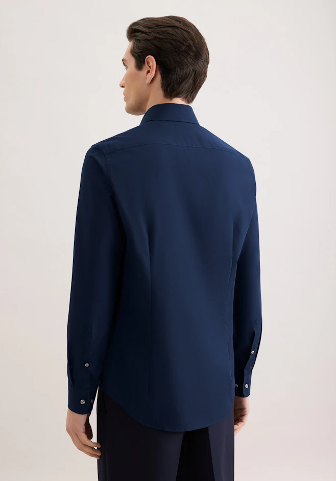 Slim Business Hemd Uni in Dunkelblau | Seidensticker Onlineshop