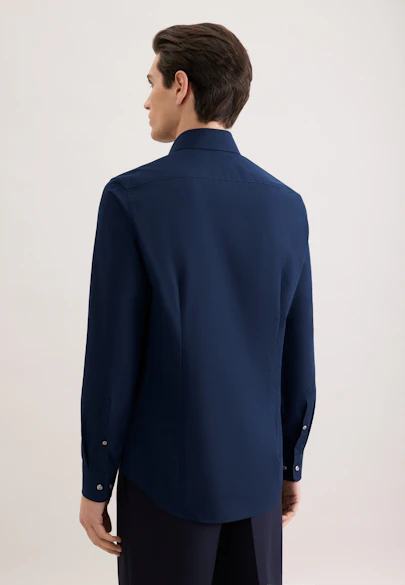 Slim Business Hemd Uni in Dunkelblau |  Seidensticker Onlineshop