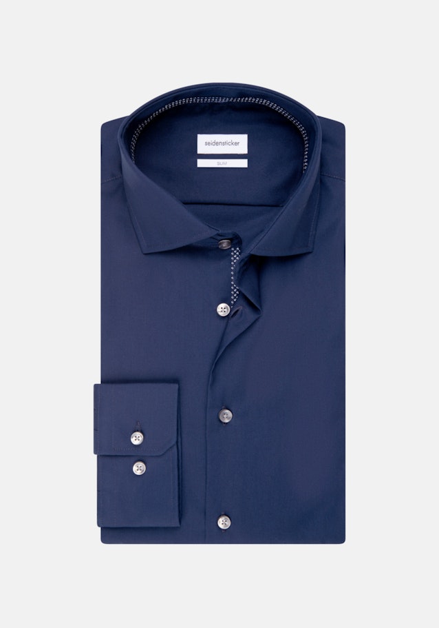 Slim Business Hemd Uni in Dunkelblau | Seidensticker Onlineshop
