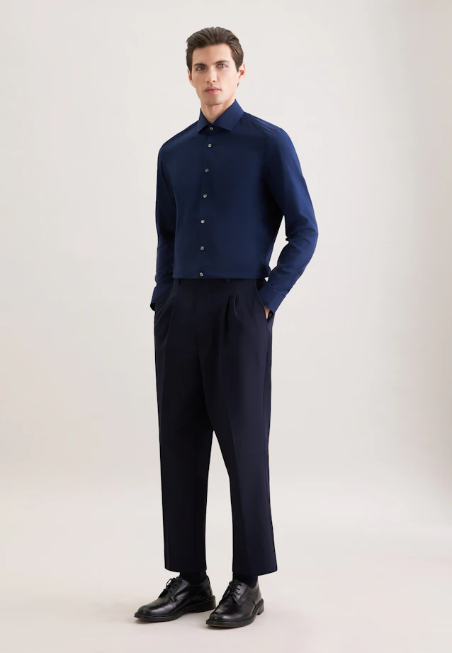 Slim Business shirt Uni in Dark Blue |  Seidensticker Onlineshop