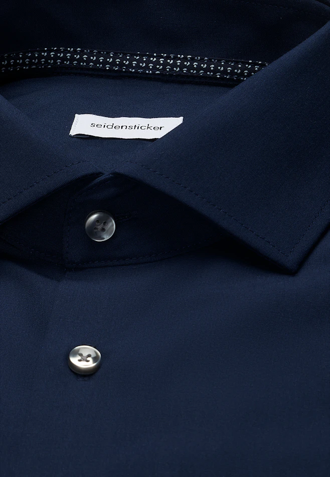 Slim Chemise d'affaires Uni dans Bleu Foncé | Boutique en ligne Seidensticker