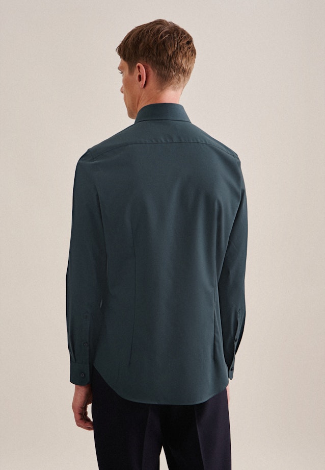 Non-iron Poplin Business Shirt in Slim with Kent-Collar in Grün |  Seidensticker Onlineshop